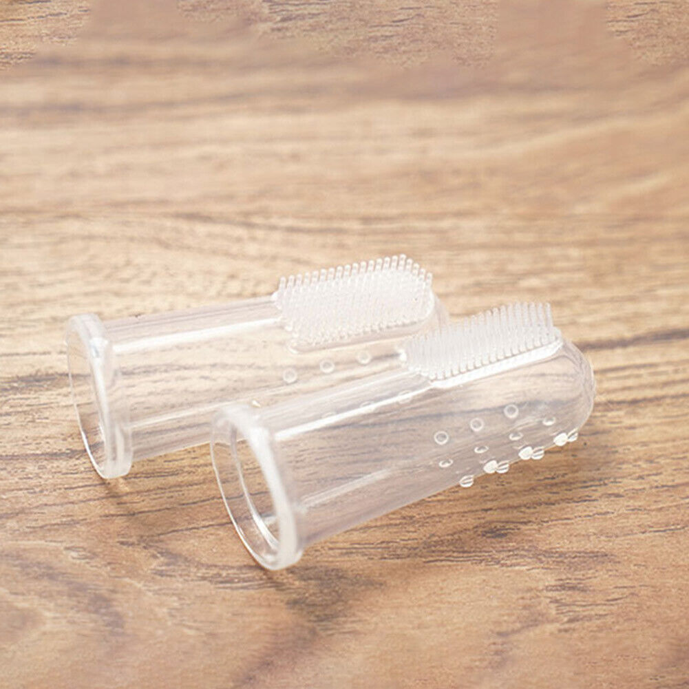 Pet Toothbrush Silicone Puppy Cat Finger Brush Bad Breath Cleaning Tools