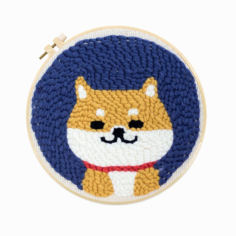 DIY Crafts Cross Stitch Kit Embroidery Hoop Poke Embroidery Kit Needle Punch