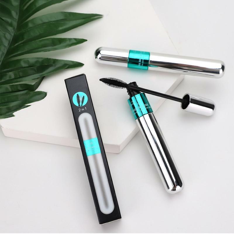 4D Silk Fiber Lash Mascara,2in1 Thrive Mascara Waterproof Mascara for Eye Makeup