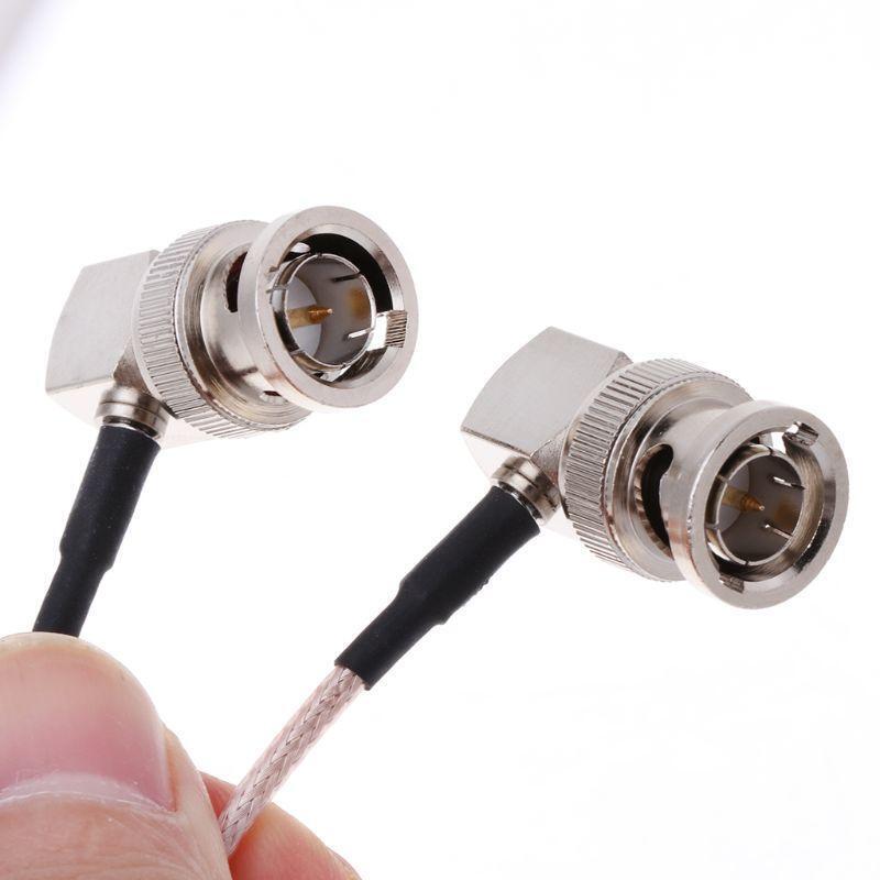 HD SDI Video Connector Cable RG179 BNC Male To BNC Right Angle Plug For BMCC