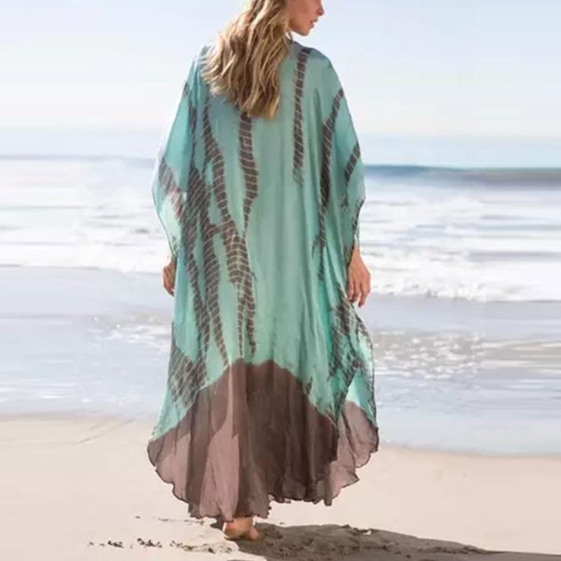 Plus Size Swimsuit Cover Up Summer Stylish Chiffon Beach Cardigan Swimwear Cover