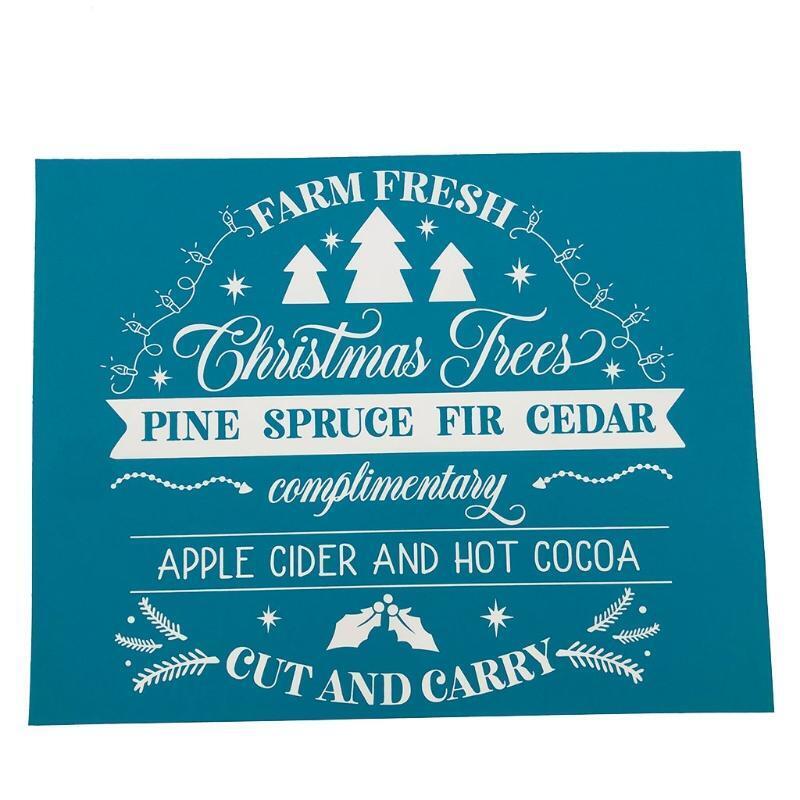 Pine Spruce Fir Cedar Self-Adhesive Silk Screen Printing Stencil Reusable Sign