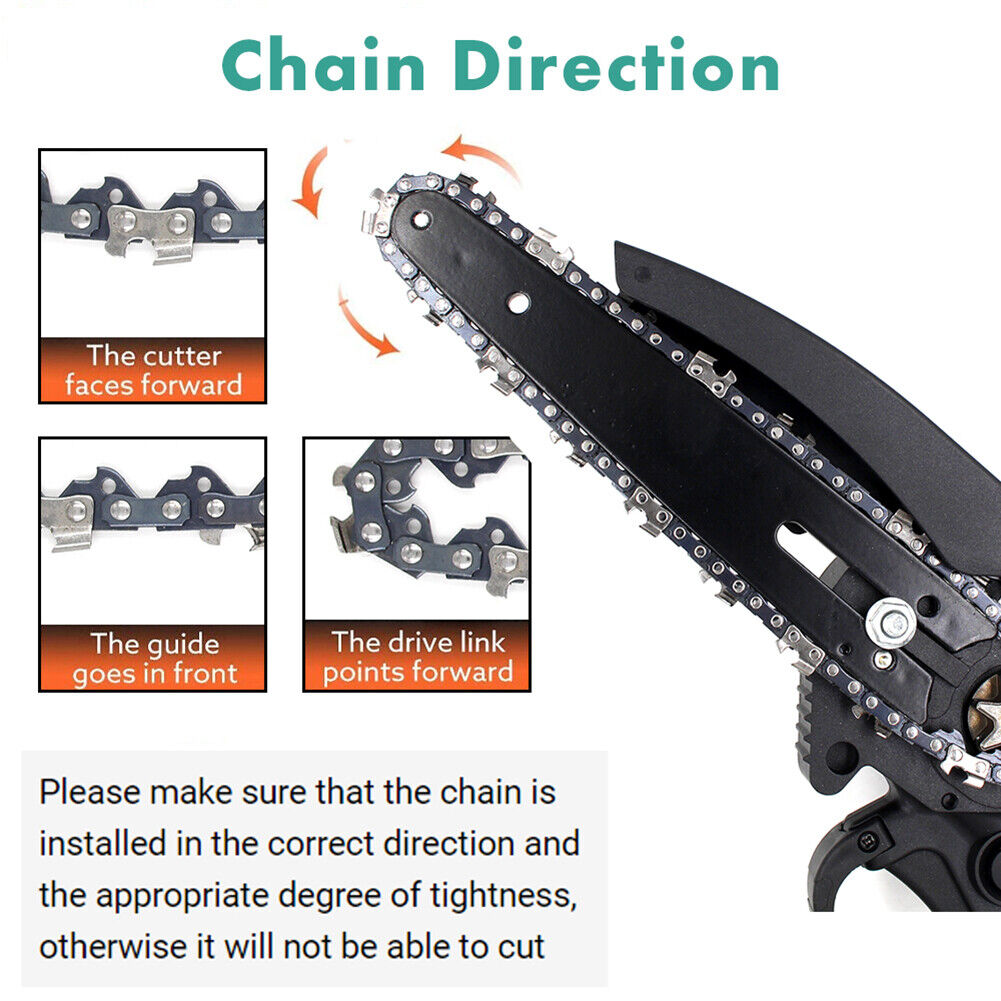 Metal Alloy Sharp Electric Chainsaw Saw Chains Blade Garden Tool (6 inch)