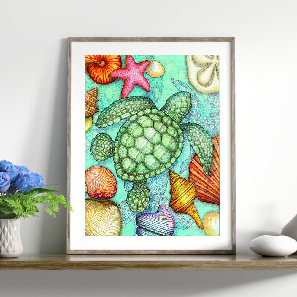 5D Diamond Painting Sea Turtle Round Mosaic Pictures DIY Home Wall Decor