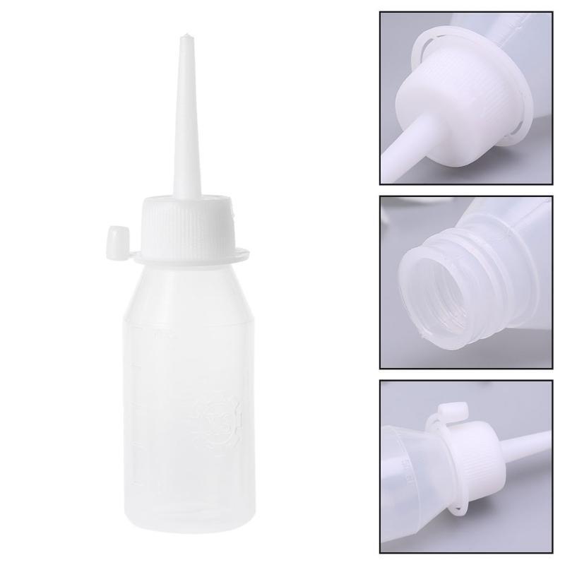 50ml Industrial Glue Gel Oil Applicator Squeeze Bottle Clear White Jet Dispenser