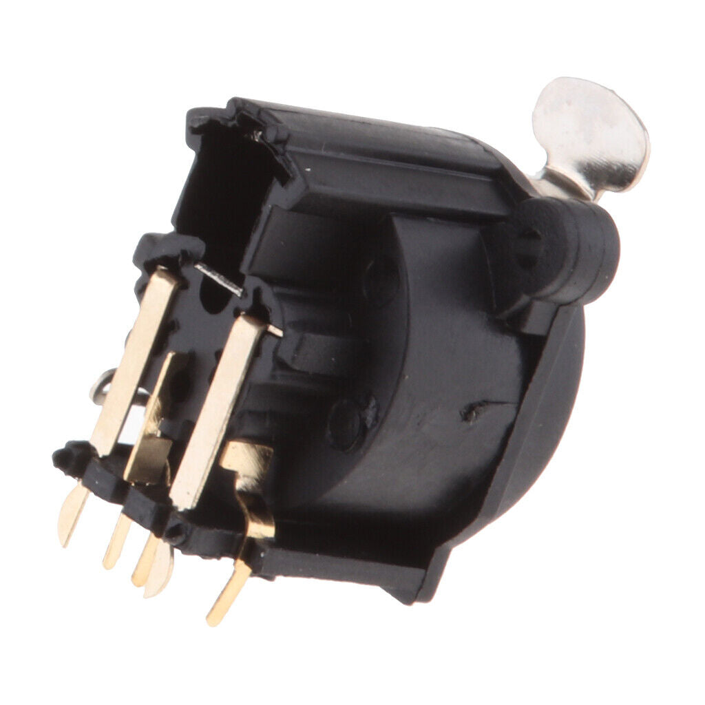 Curved 5 Pin Female Chassis Panel Socket Plug XLR Audio Microphone MIC Connector