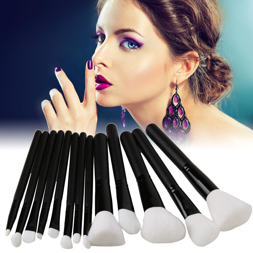 13pcs Makeup Brushes Powder Eyeshadow Blush Brush Set with PU Cosmetic Bag-