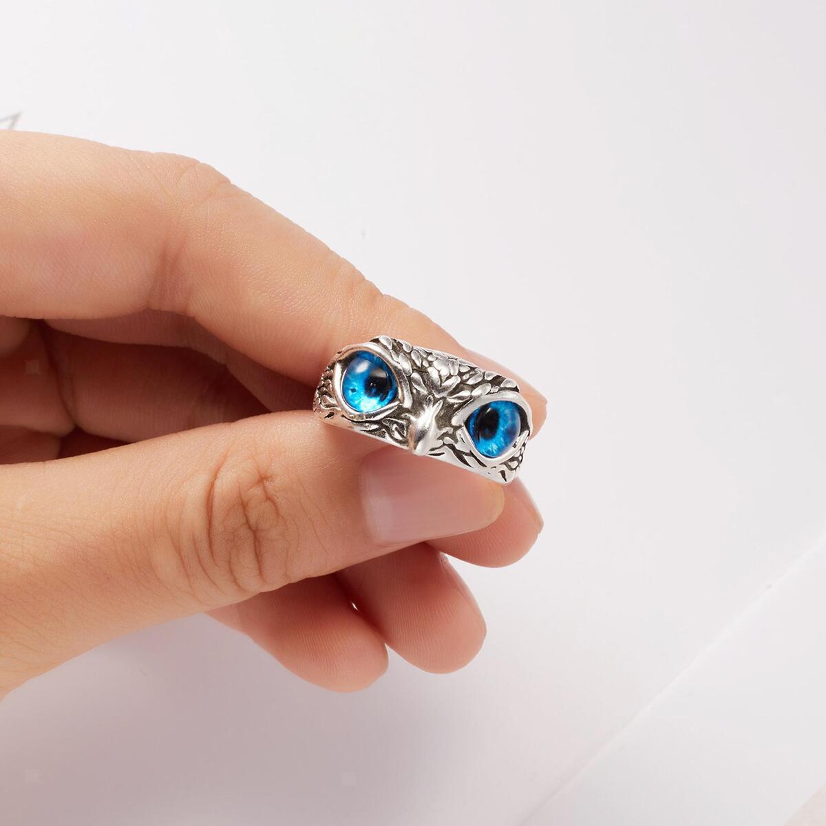 Charming Fashion Owl Ring Resizable Creativering for Dance Parties