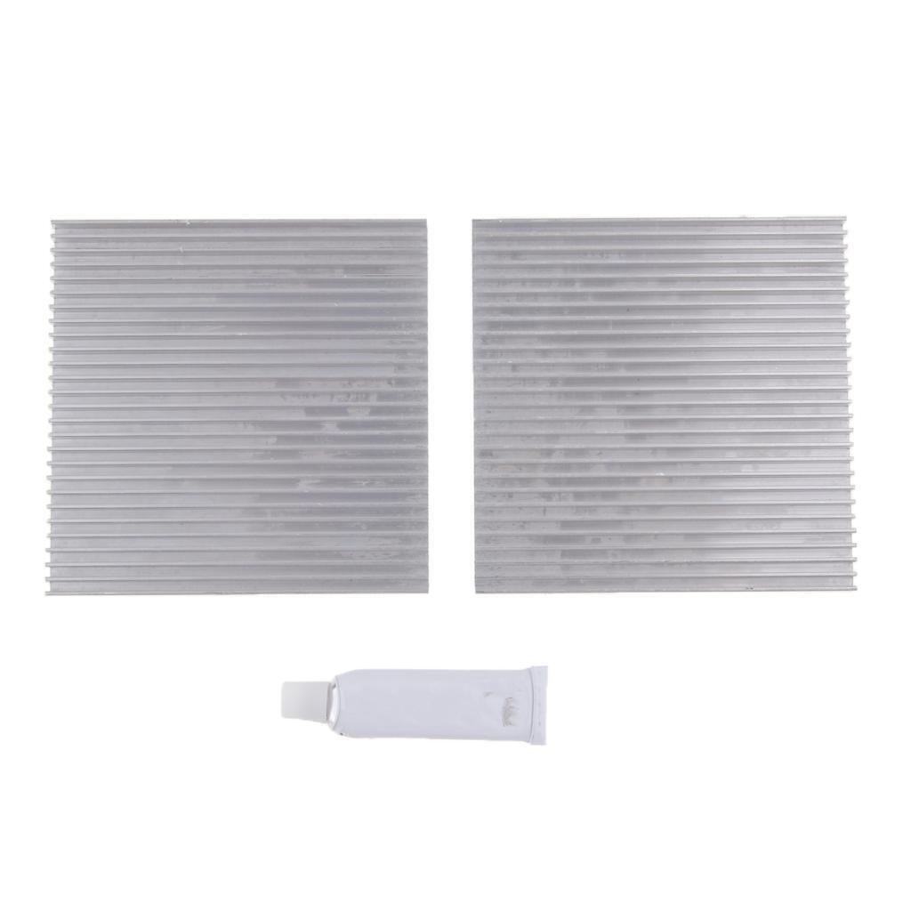 Prettyia     2Pcs     Aluminium     Heatsink     Cooling           80  *  7  *