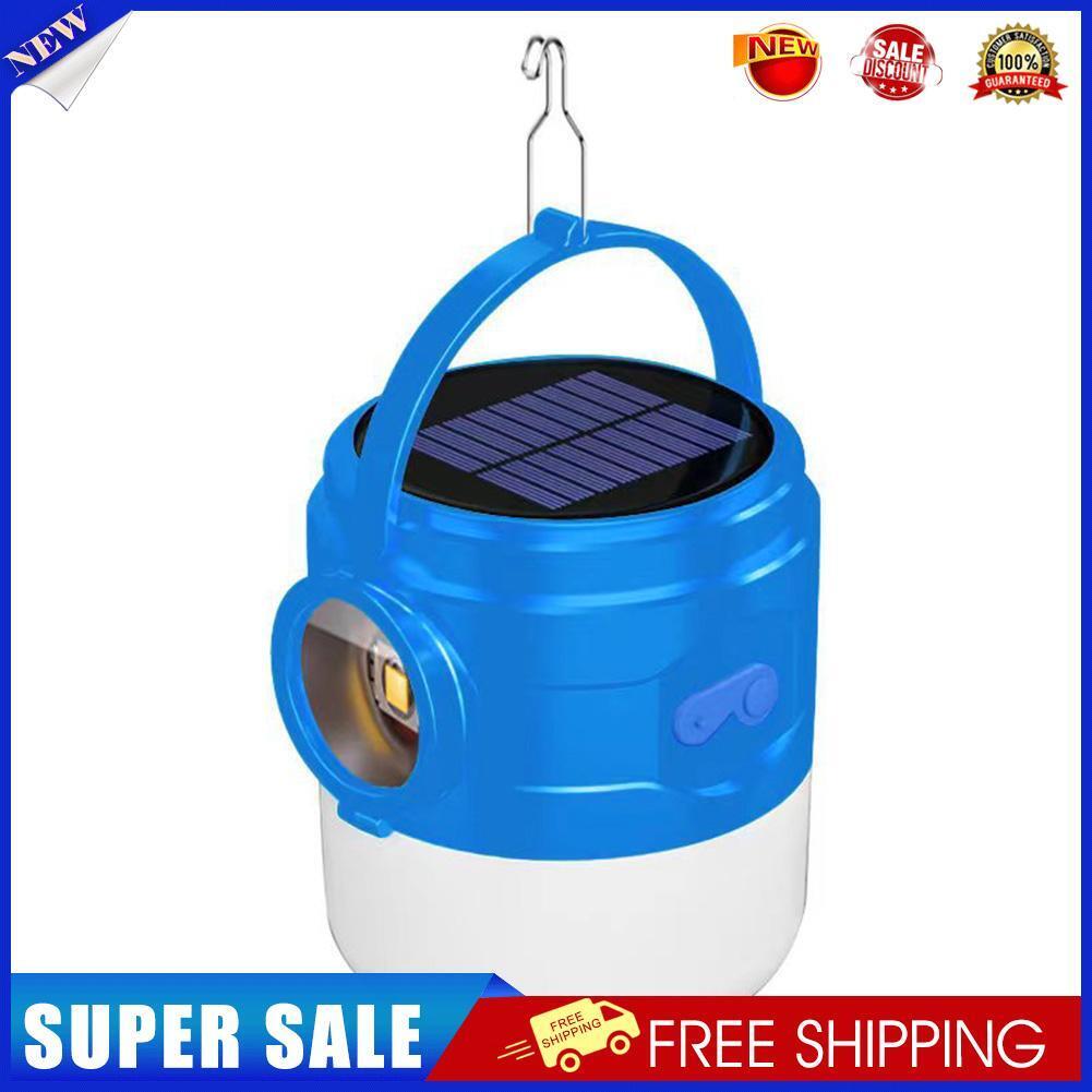 Solar LED Camping Light USB Rechargeable Bulb Outdoor Searchlight Tent Lamp