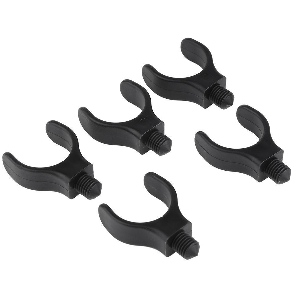 5pcs M3/8in Black Nylon Plastic Carp Fishing Rod Pole Holder Bracket Heads