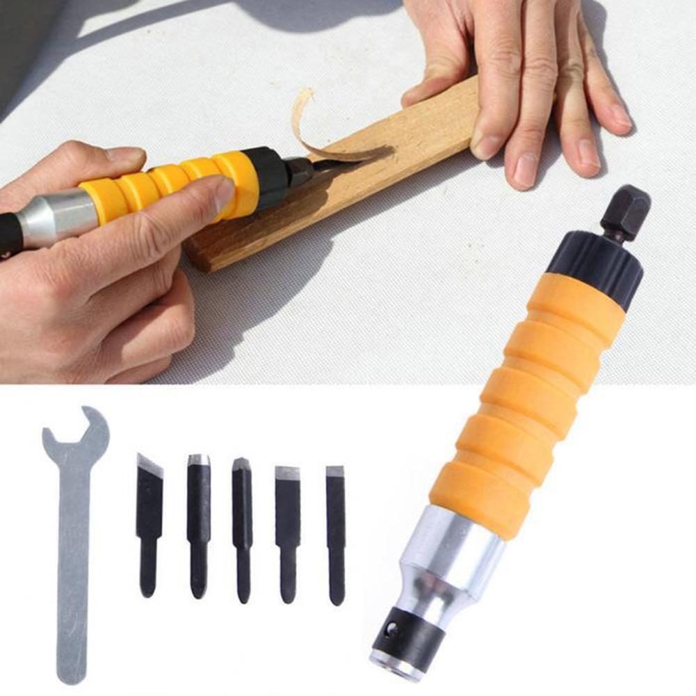 8pcs Wood Chisel Carving knives Wrench Flexible Shaft for Electric Drill