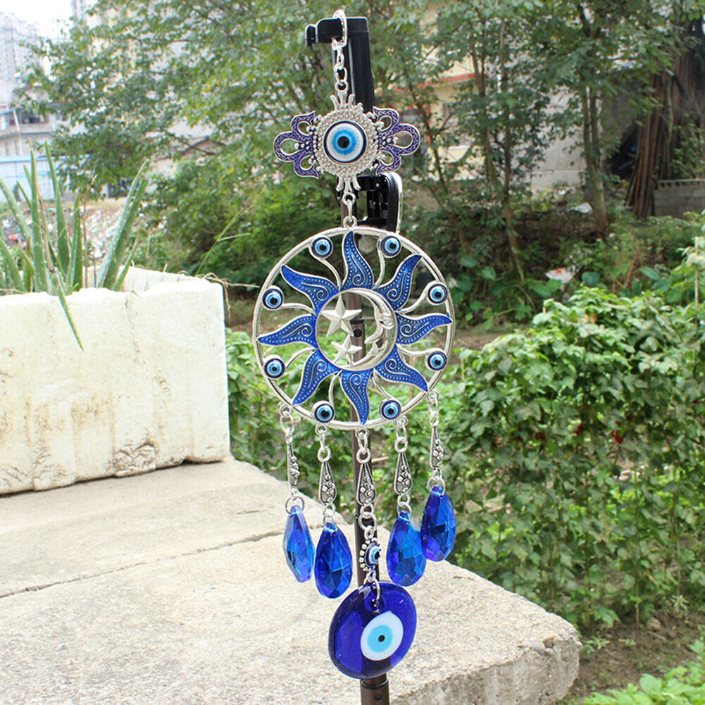 Crystals Dream Catcher Pendant Ornaments Blue Devil Eye Home Room Decor