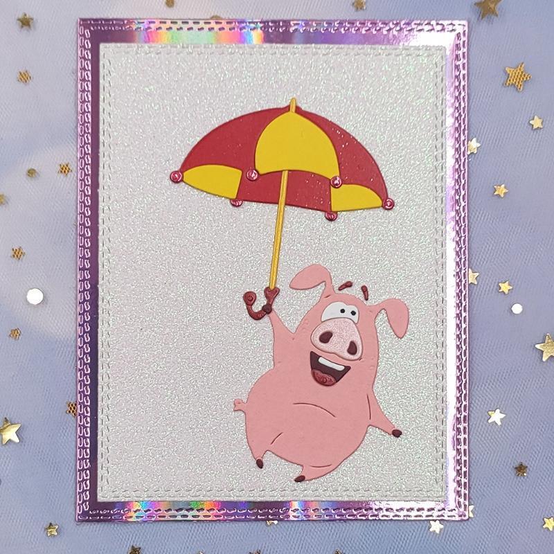 Lovely Pig Cutting Dies Set for Cards Scrapbooking and Stamps Album Card