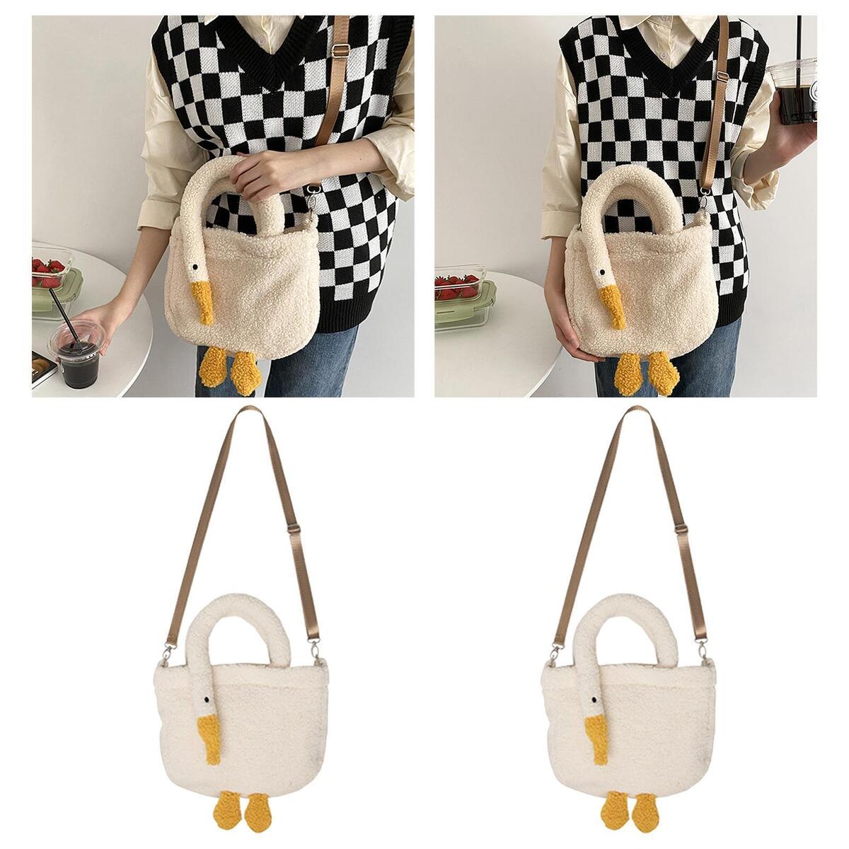 2x Women Goose Shaped Design Bag, Girl Fashion Novelty Unique Cute Crossbody