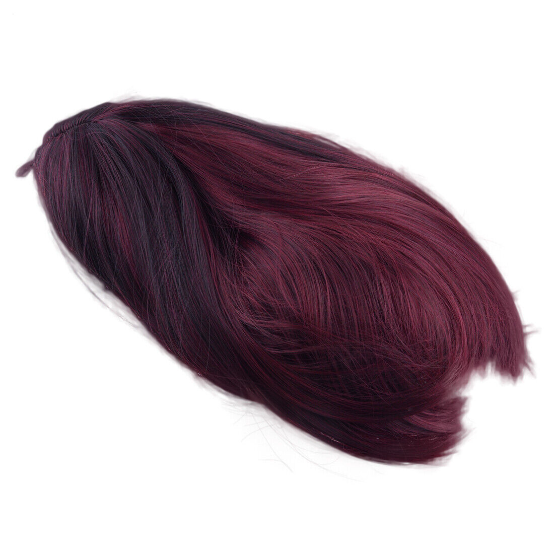 Natural Red Wine Color Short Straight Bob Women Ladies Party Full Wig Hair