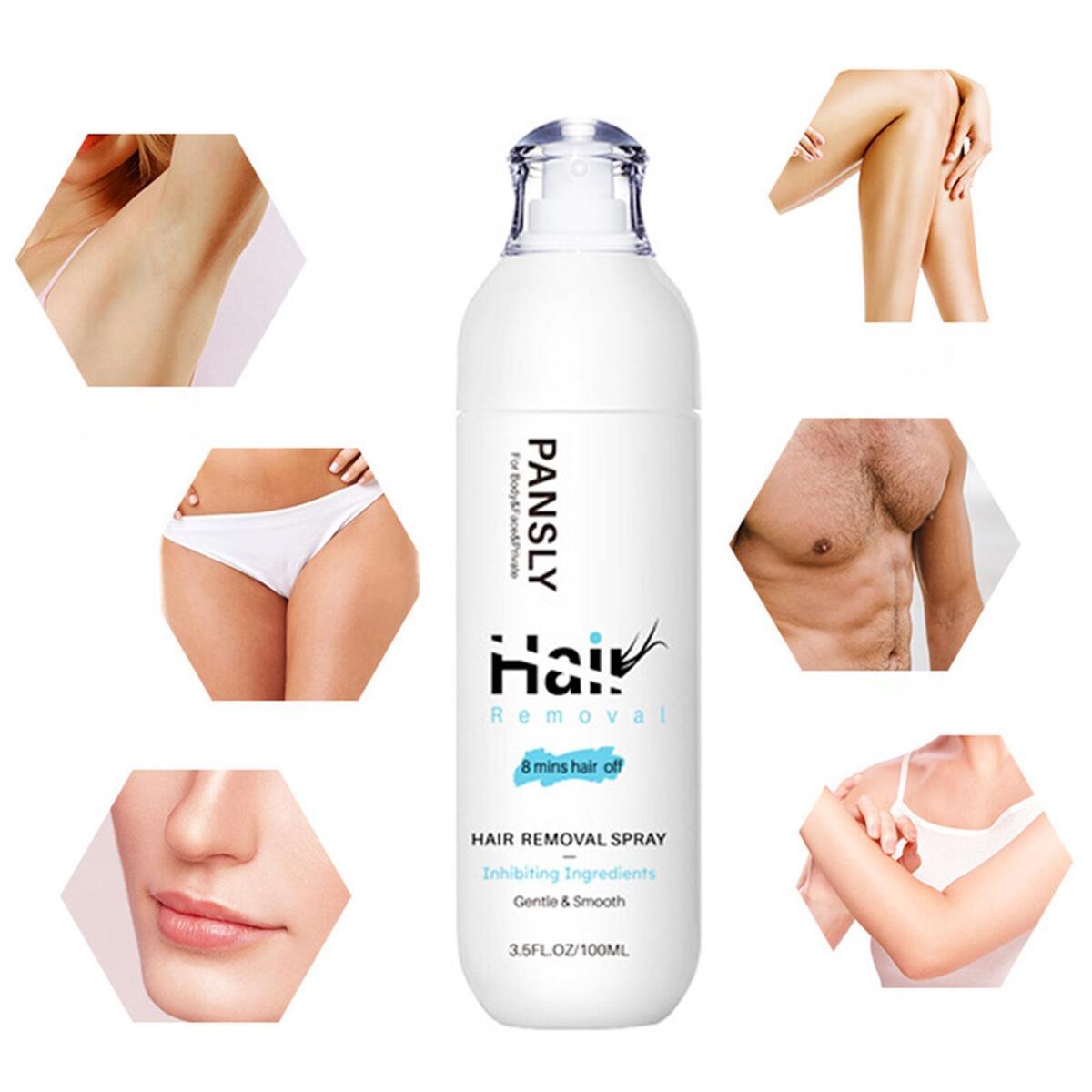Hair Removal Spray Quick Smooth Mild Hair Off for Treatment Bikini Women Men