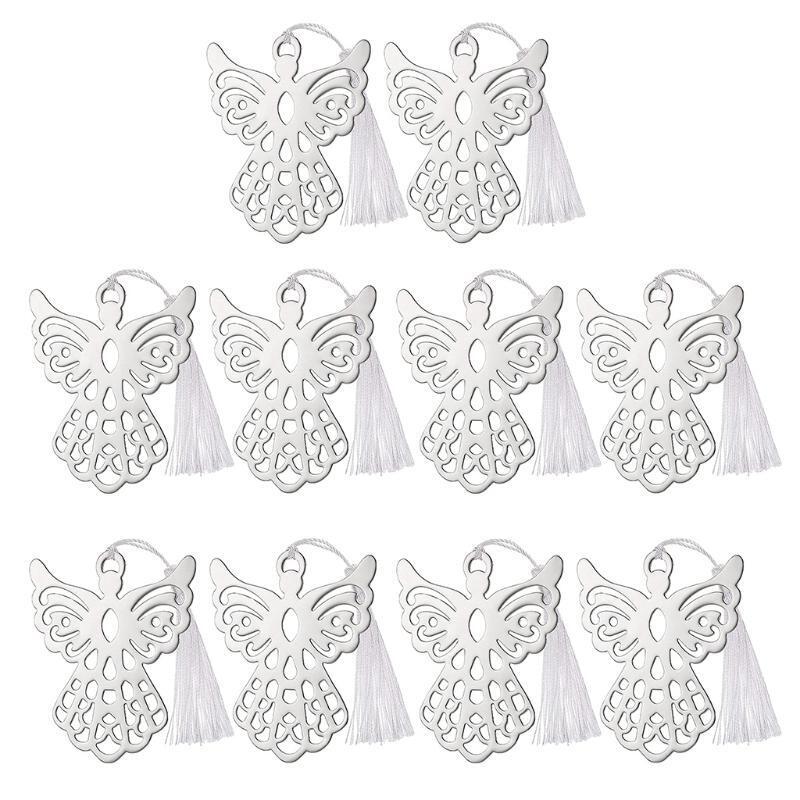 10Pcs Angel Metal Bookmarks Set Stainless Steel Book Page Marker Gifts Supplies
