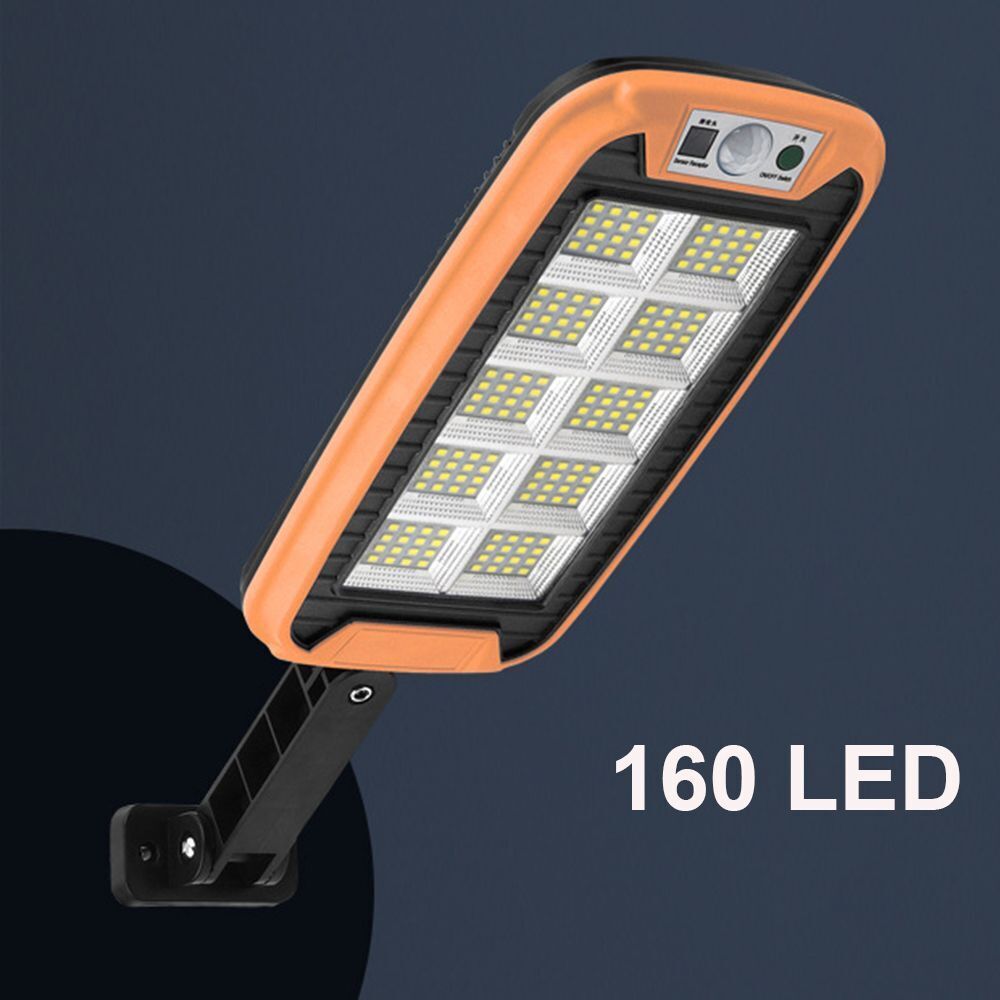 Light Smart Remote Control PIR Motion Sensor Lamp 160 LED Solar Street Light