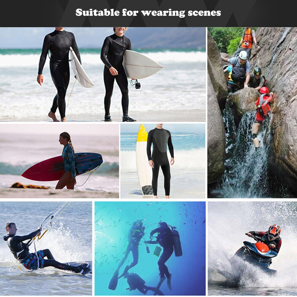 Full Bodysuit Wetsuit Warm Swimming Surfing Snorkeling Diving Suit (M)