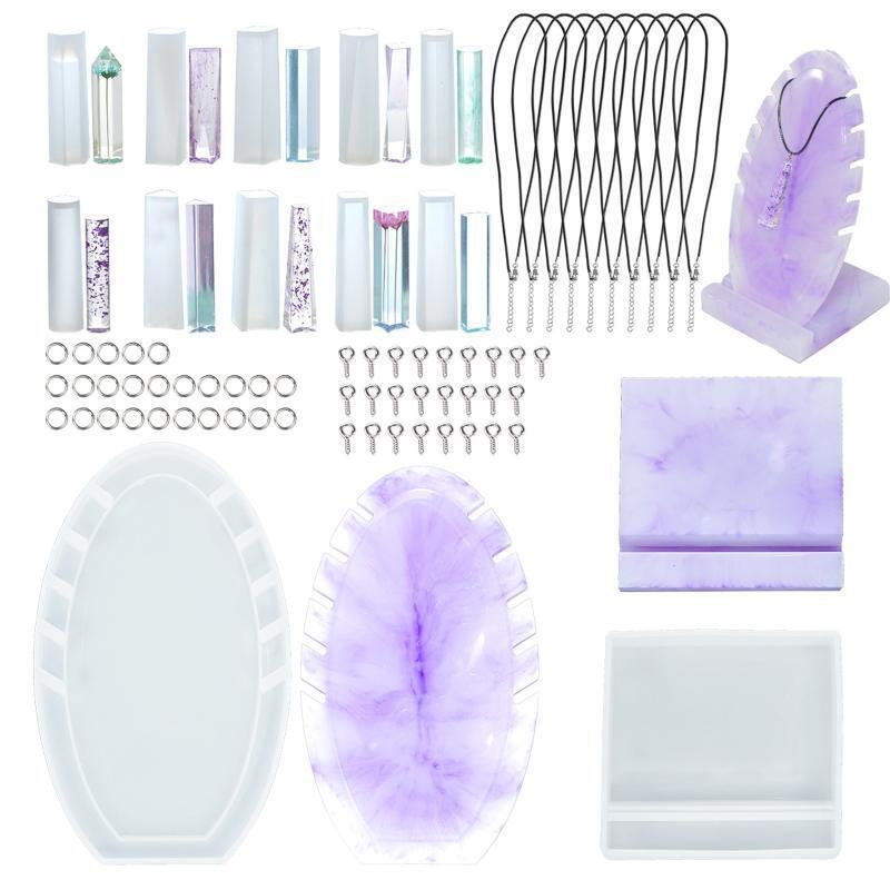 Epoxy Diy Mold Ins Silicone Mold Jewelry Necklace Storage Display Stand Mold