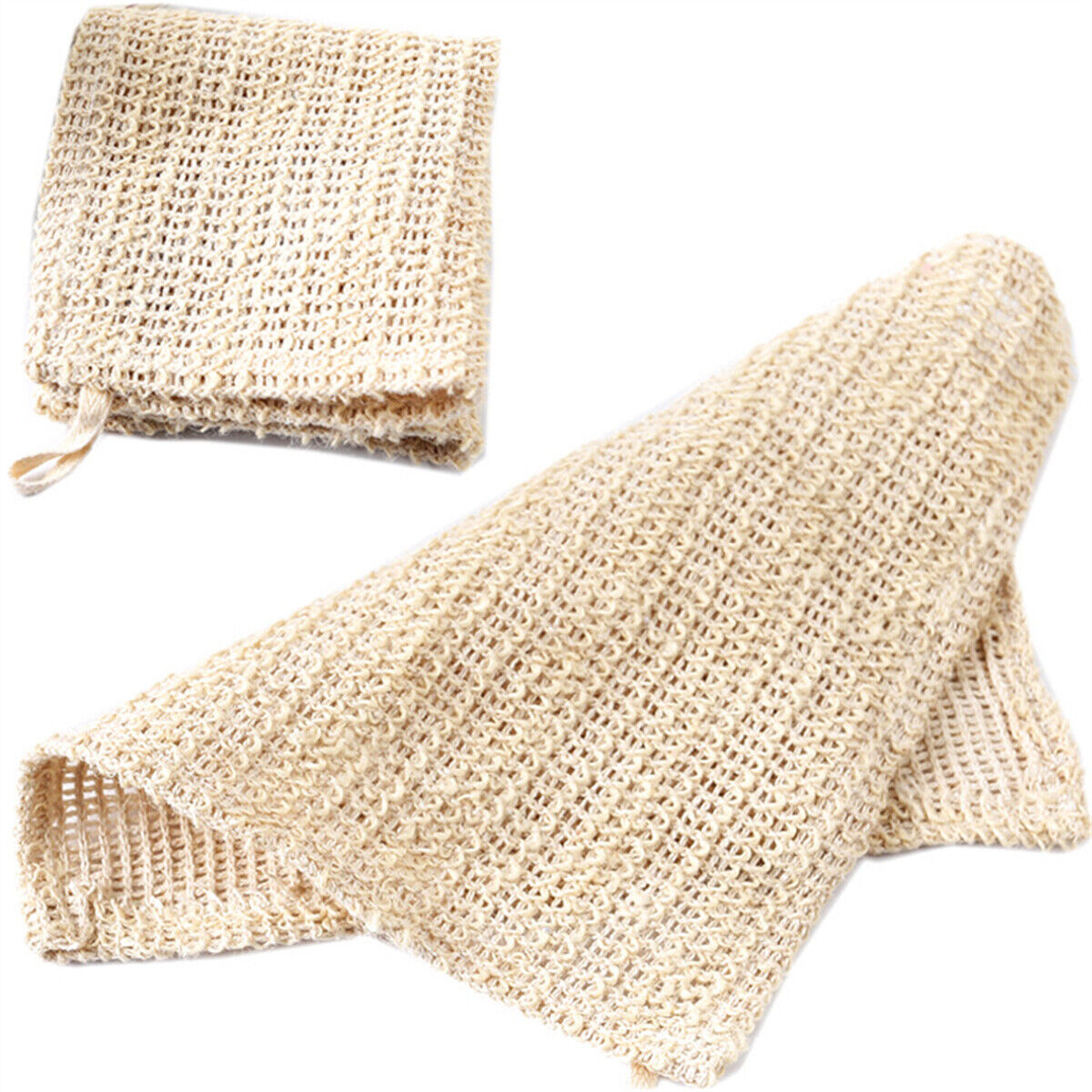 Sisal Cotton Linen Bath Room Cleanser Face Towel Wash Cloth Peeling Exfoliating