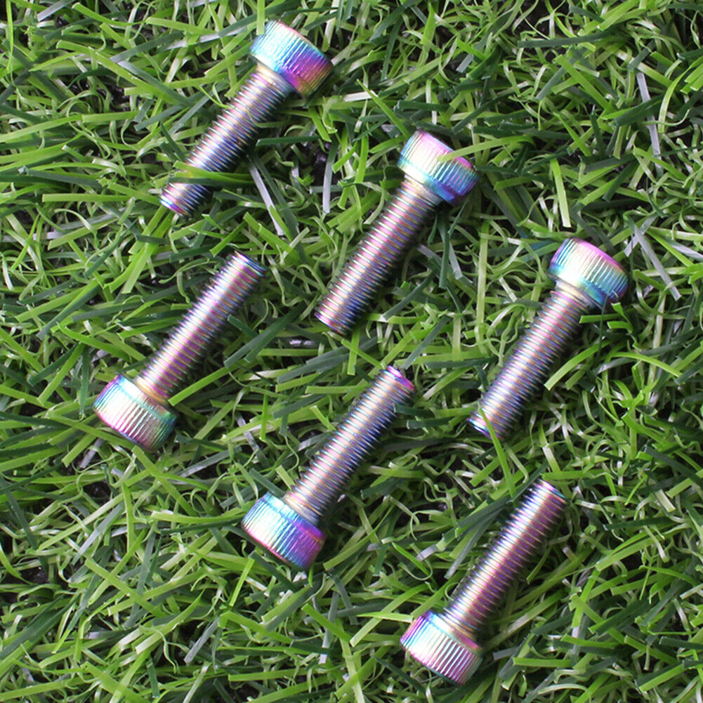 MUQZI 6pcs Bicycle Handlebar Stem Screw M5x18mm Bike Fixed Gear Riser Bolts