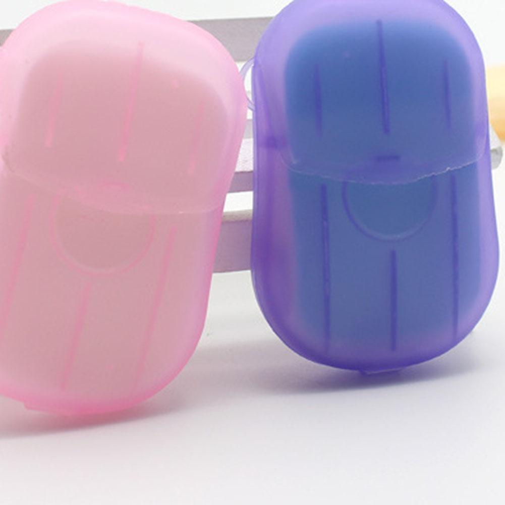 20pcs/Box Disposable Soap Papers Portable Travel Hand Washing Scented Slice