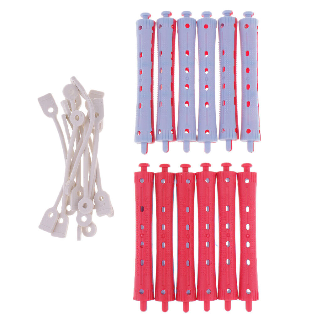 60 Packs Non-Slip Perming Rods Waves  Rollers Curlers Styling 7cm+9cm