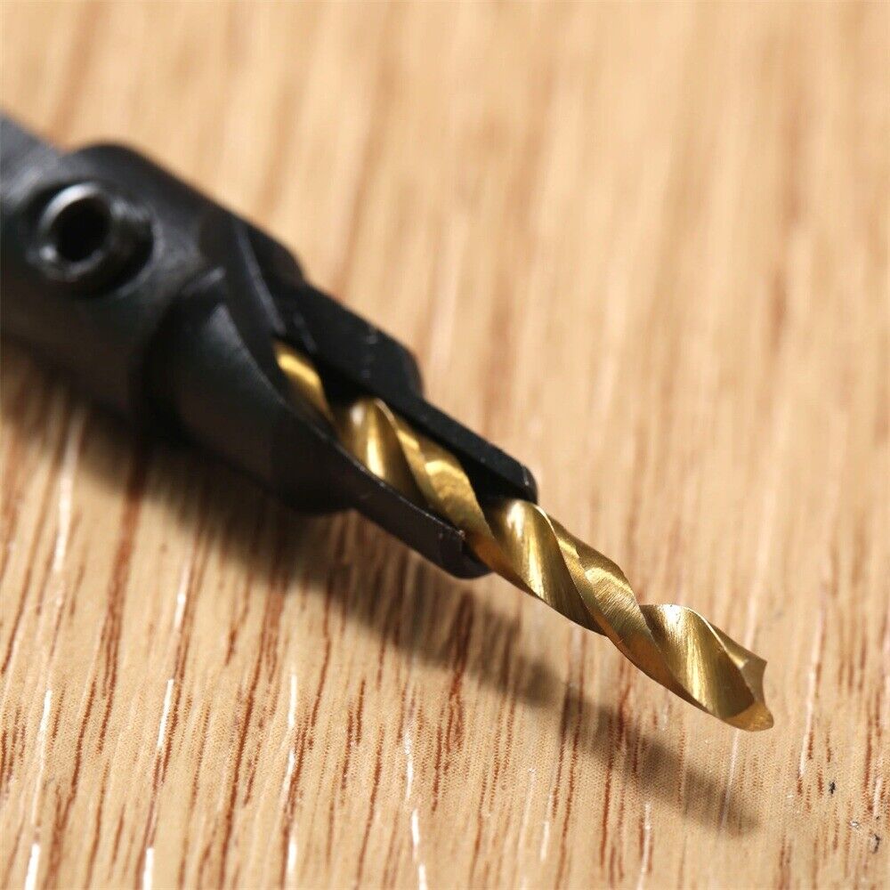 5pcs HSS Quick Change Countersink Screw Drill Bit Kit Hex Shank Wood Work Tool