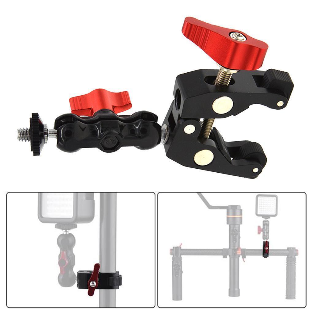 Multifunctional Spherical Head Clamp Arm Adapter for Camcorder Monitor with