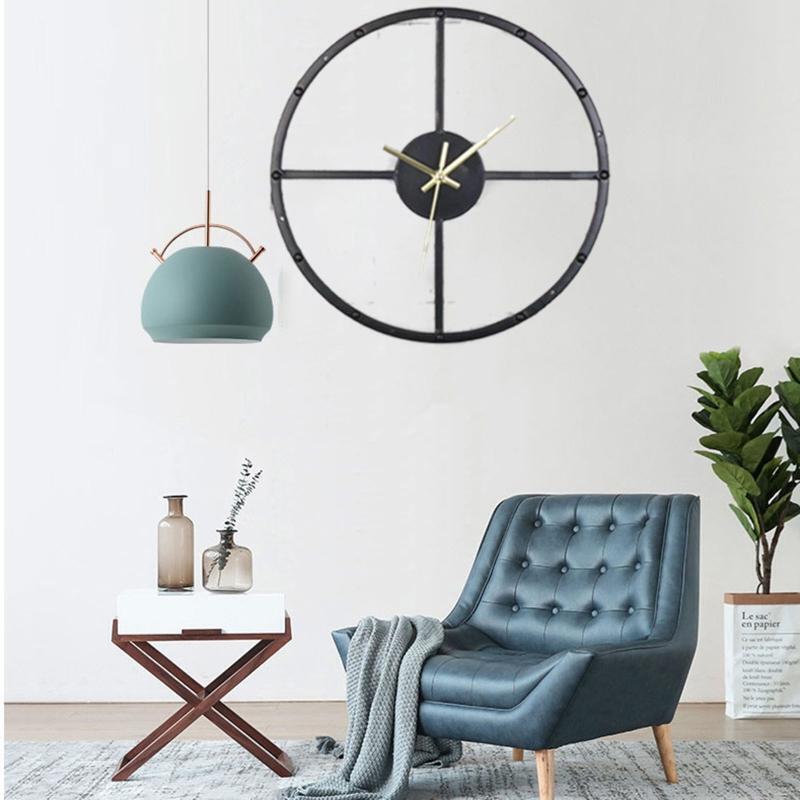 Creative Metal Wall Clock Nordic Style Hollow Silent Wall Clocks Home Decoration