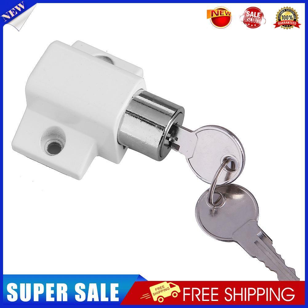 Zinc Alloy Child Safety Sliding Window Restrictor Press Lock with 2 Keys