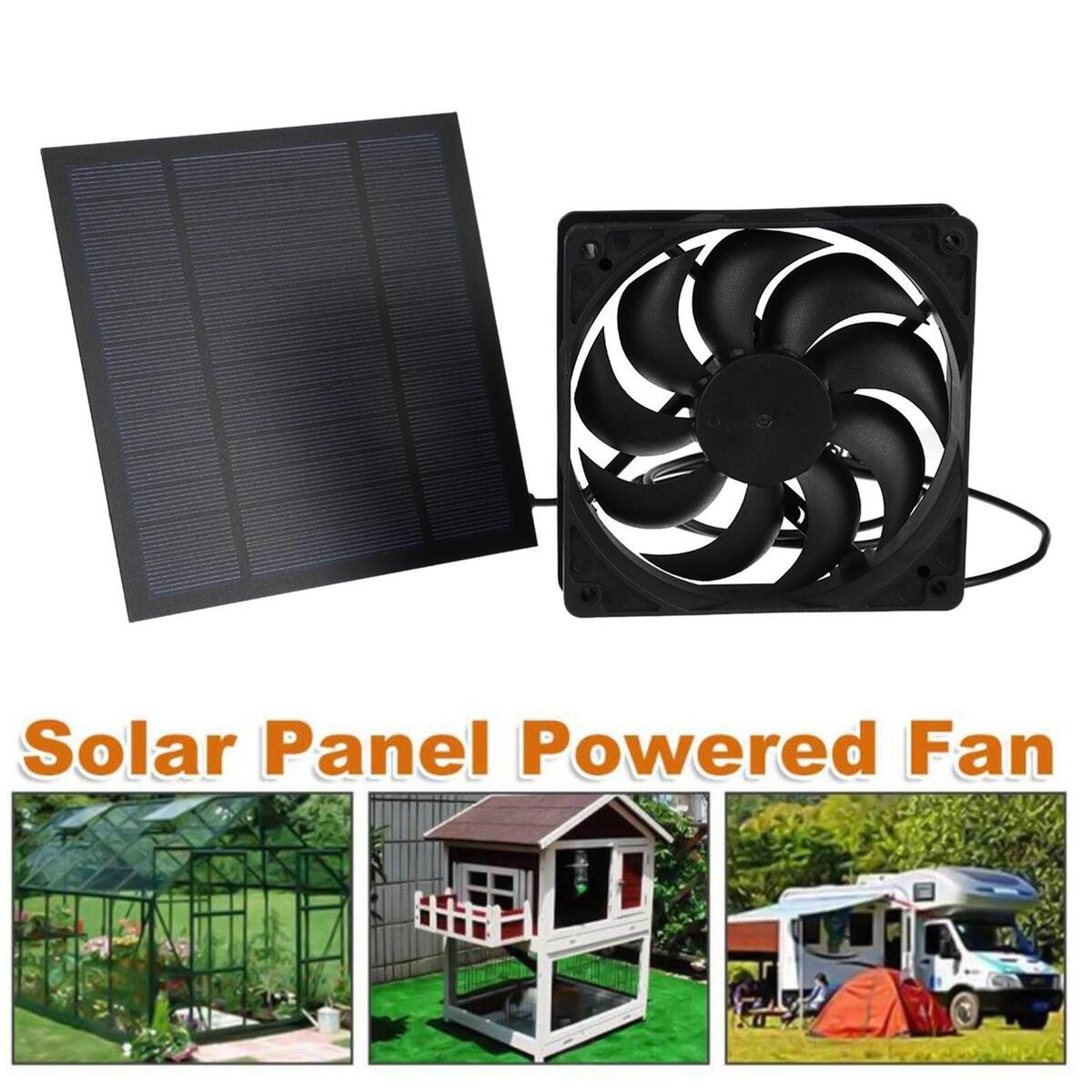 Outdoor Solar Panel Exhaust Fan Ventilator Fan for Chicken Coops Pet Houses