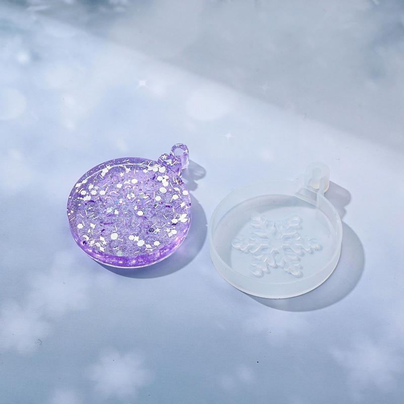 3x DIY Crystal Epoxy Mold Irregular Winter Snowflake Pendant Decor Silicone Mold