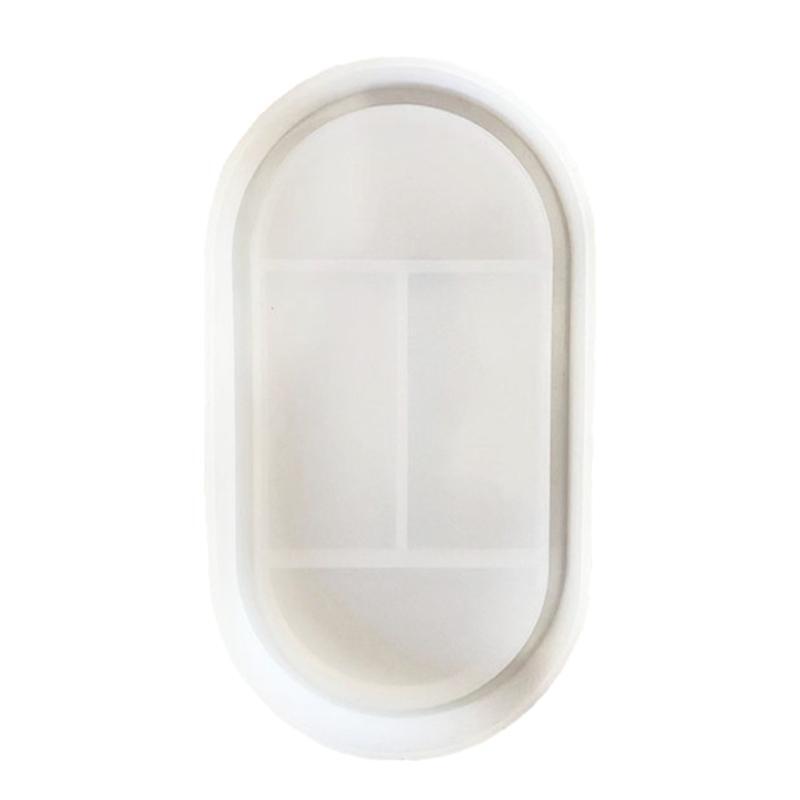 Oval Storage Box UV Crystal Epoxy Mold Jewelry Storage Holder Case Silicone Mold