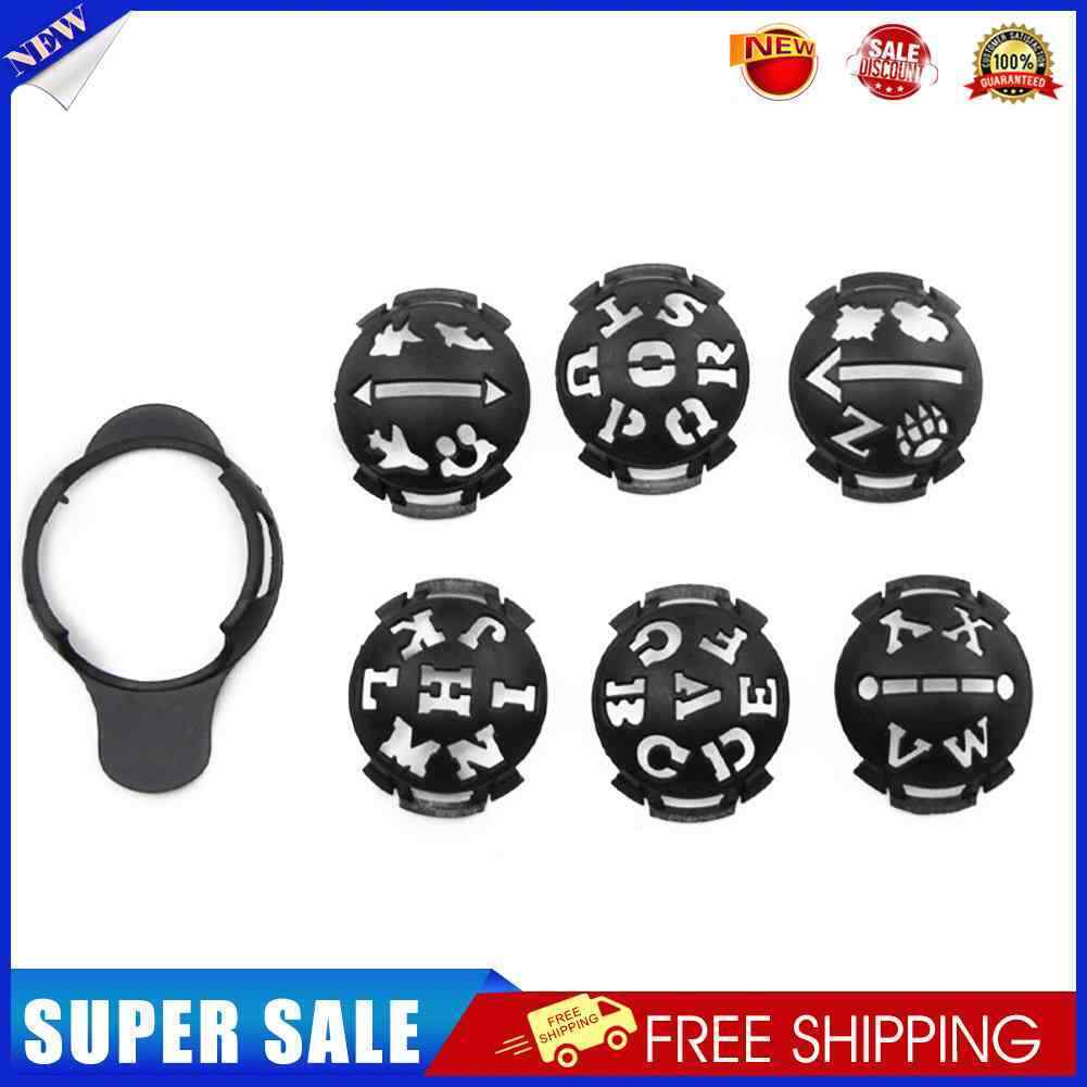 7pcs Golf Ball Liner Drawing Alignment Marker Golf Training Aids (Black)