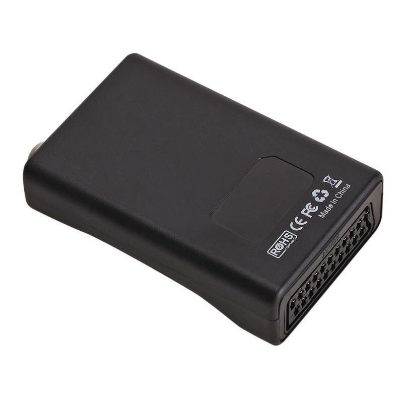 SCART to RF Video Converter Adapter Supports RF67.25Mhz 61.25Mhz Output