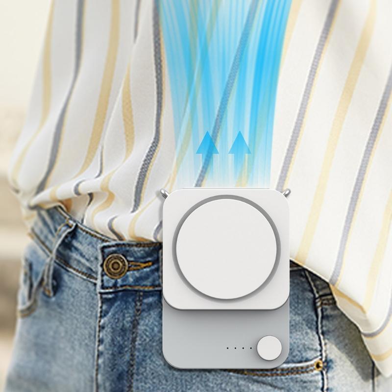 Mini Table Fan 3 Speeds USB Charging Hanging Neck Fan for Outdoor Sports Office