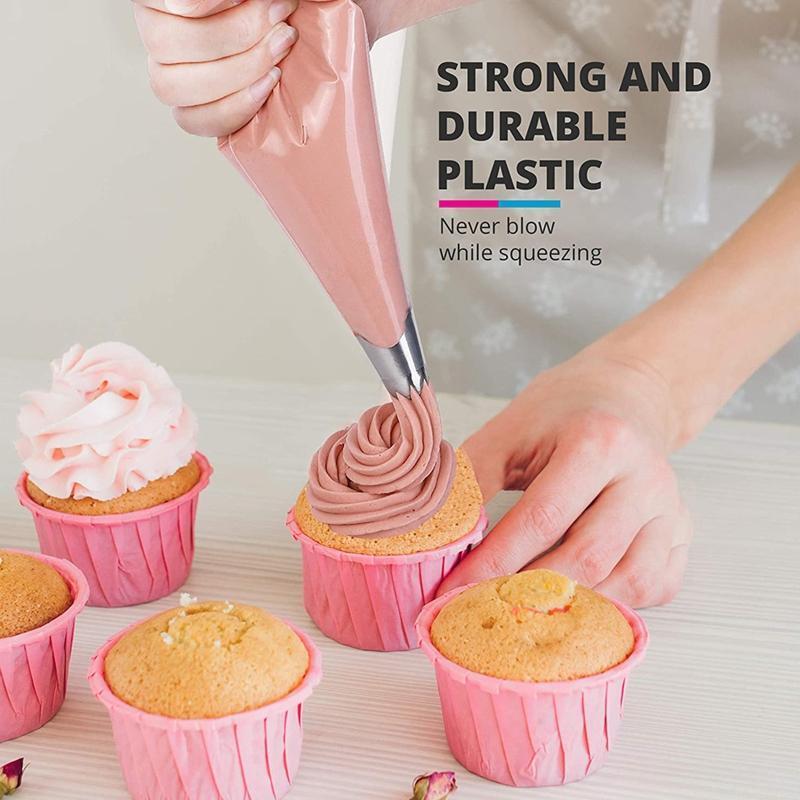 100 Pieces Cake Decorating Bags Easy to Handle Thick Pastry Bags Easy to Hold