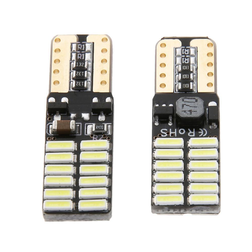 2pcs T10 4014 24 SMD LED Car Width Light License Plate Reading Lamp Bulbs