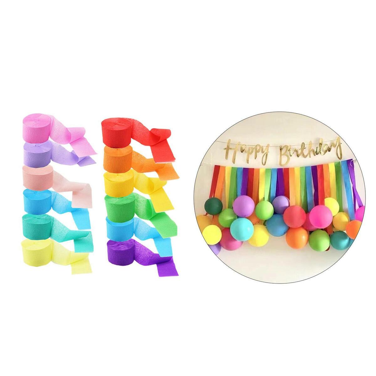 Crepe Paper Streamers DIY Supplies Decor Hanging 4.5Cmx25M for Party Wedding