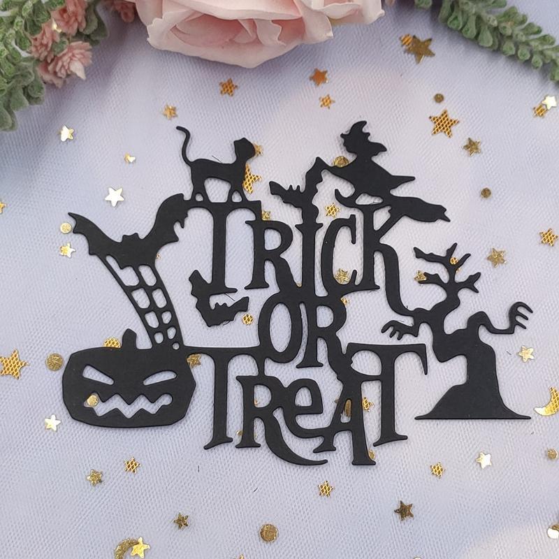 Witch Black Cat DIY Printing Carbon Steel Embossing Mold for Paper Card Making