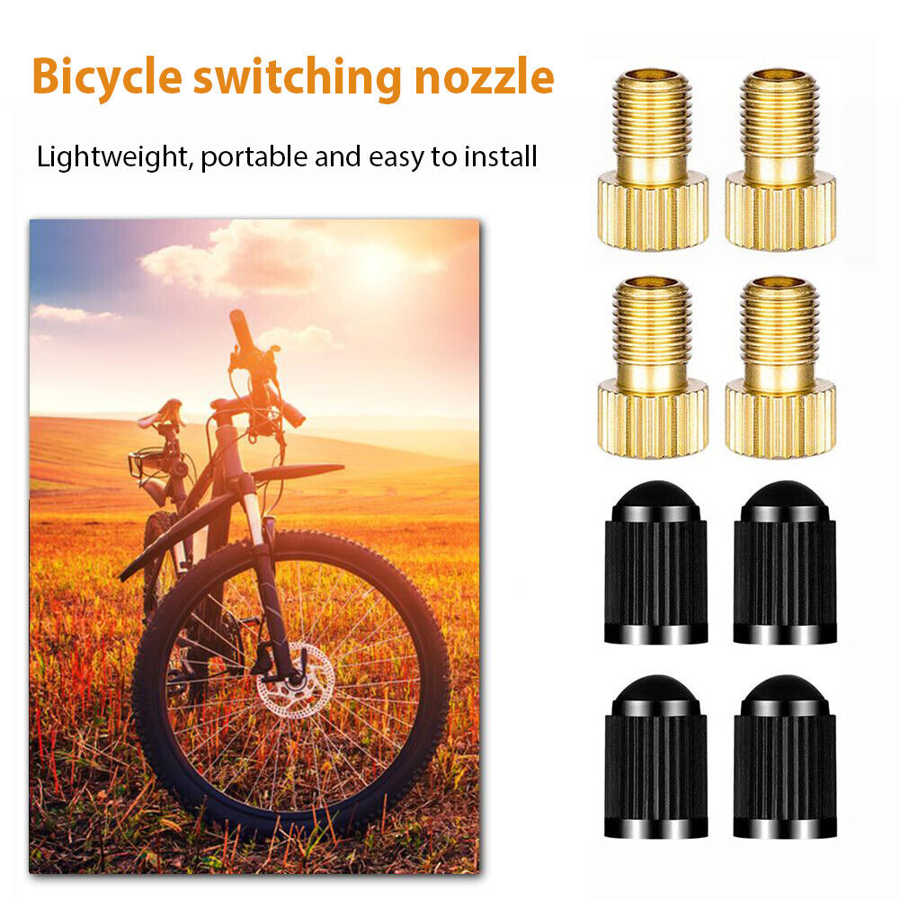 18pcs Presta Valve Adaptors + Tire Valve Cap Set Bike Tire Valve Adapters