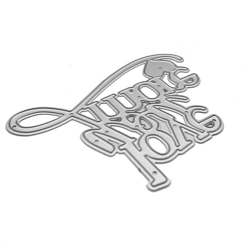 Love You Mom and Heart Metal Cutting Dies Stencil DIY Scrapbooking Card Template