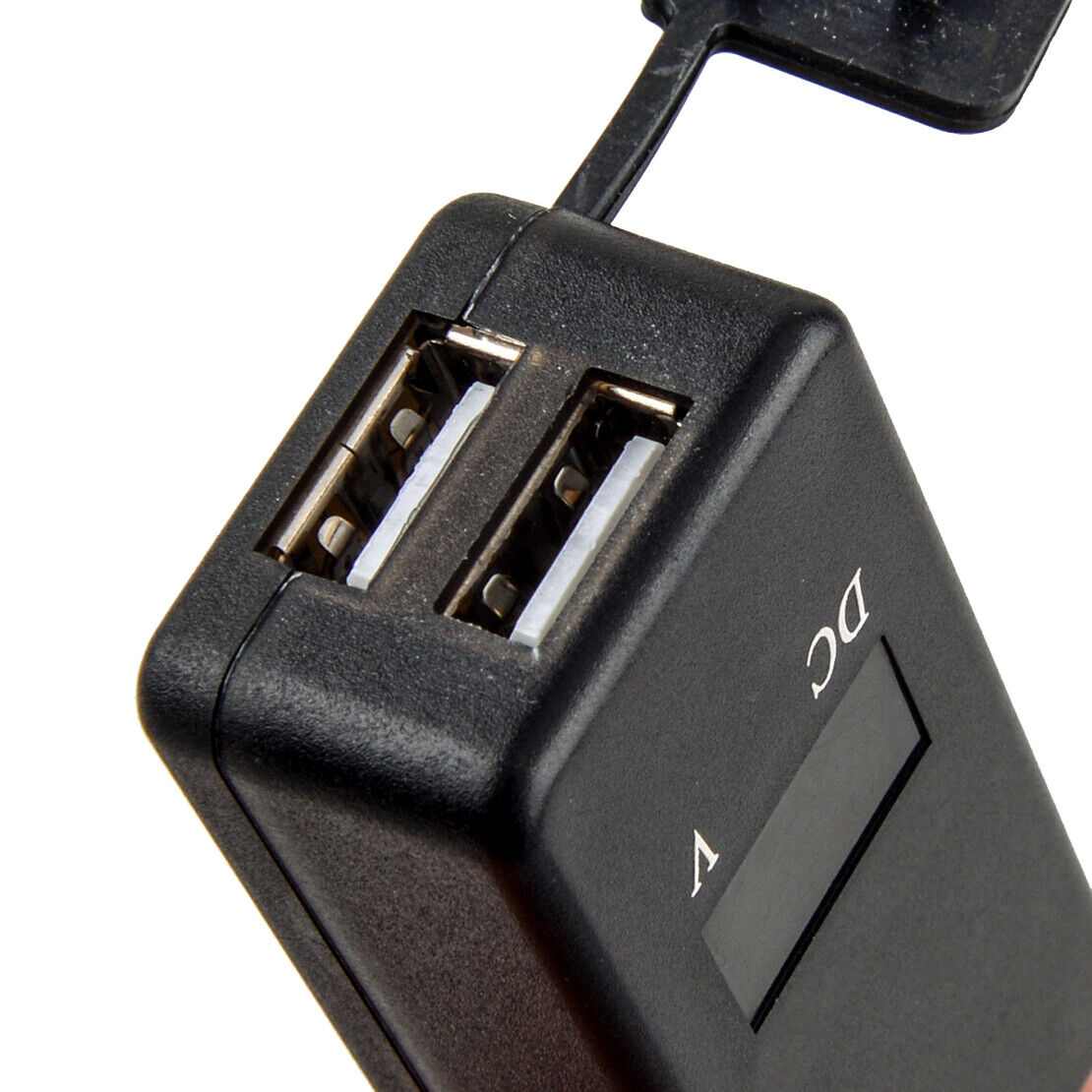 Motorcycle SAE to USB Dual Port Charger Cable Adapter Voltmeter Phone Tablets