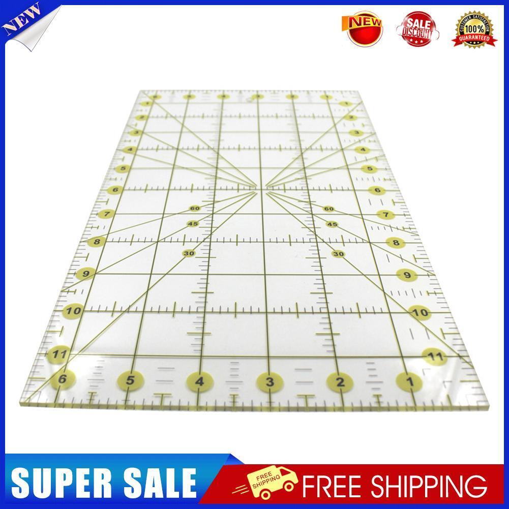 30x15cm Acrylic Patchwork Aligned Ruler Transparent Drawing Ruler Supplies