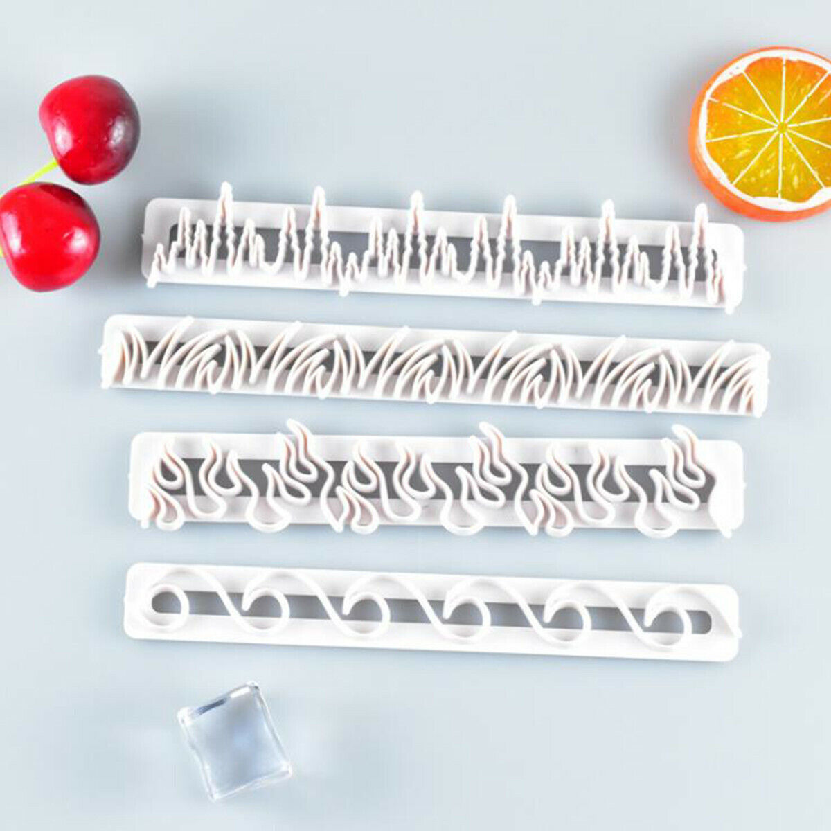 4Pcs/Set Plastic Cake Mould Fondant Cookie Cutter Mold DIY Baking Decor Tool