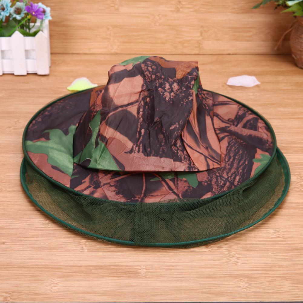Camouflage Mosquitoes Net Fishing Hat Bee keeping Insects Prevention Cap
