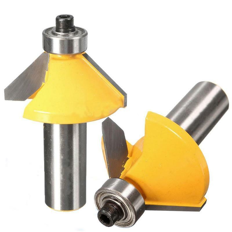 45° Chamfer & Bevel Edging Router Bit 1/2" Shank 2-1/4" Woodworking Tool New
